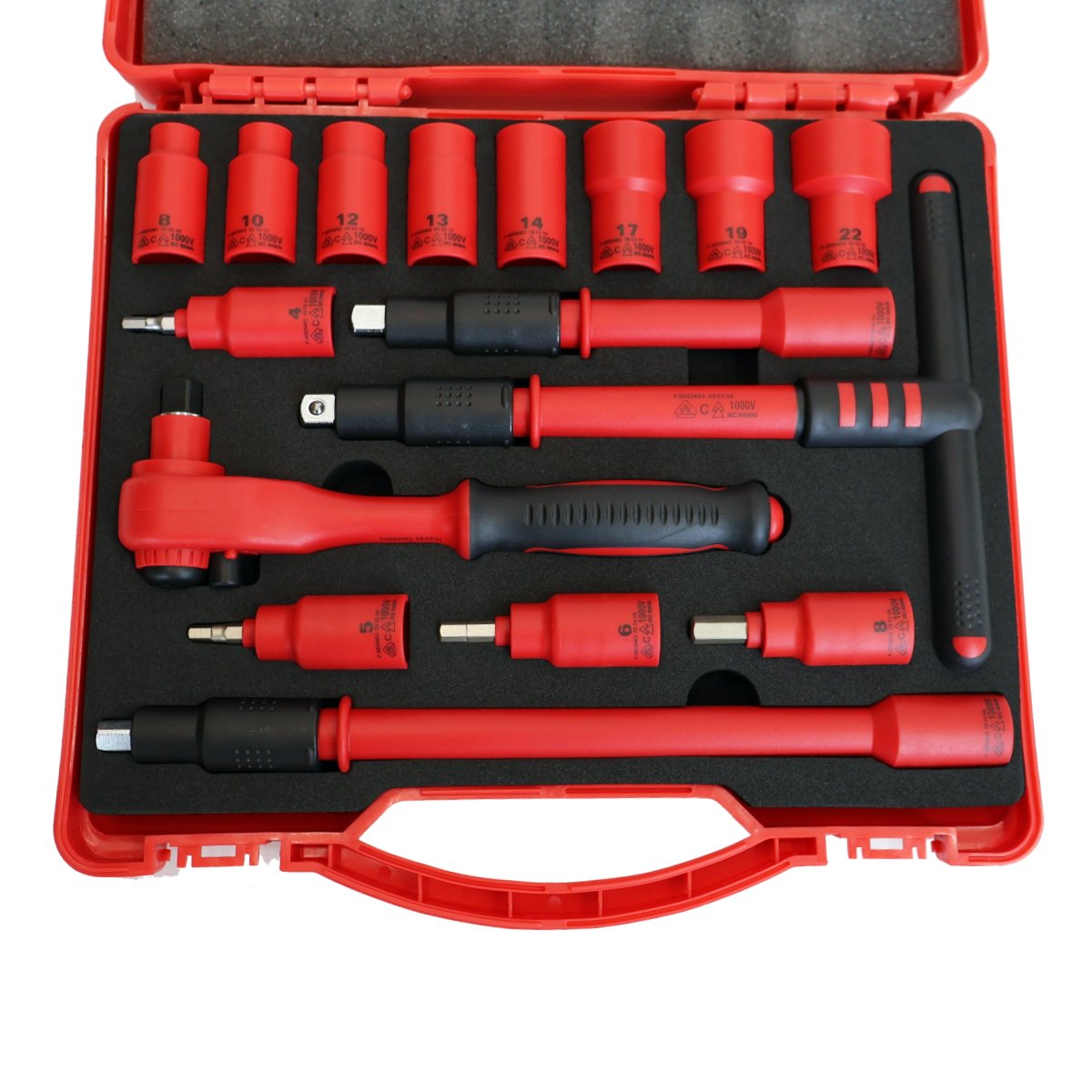 3/8" DR. 1000V Insulated Socket Set, 16pcs