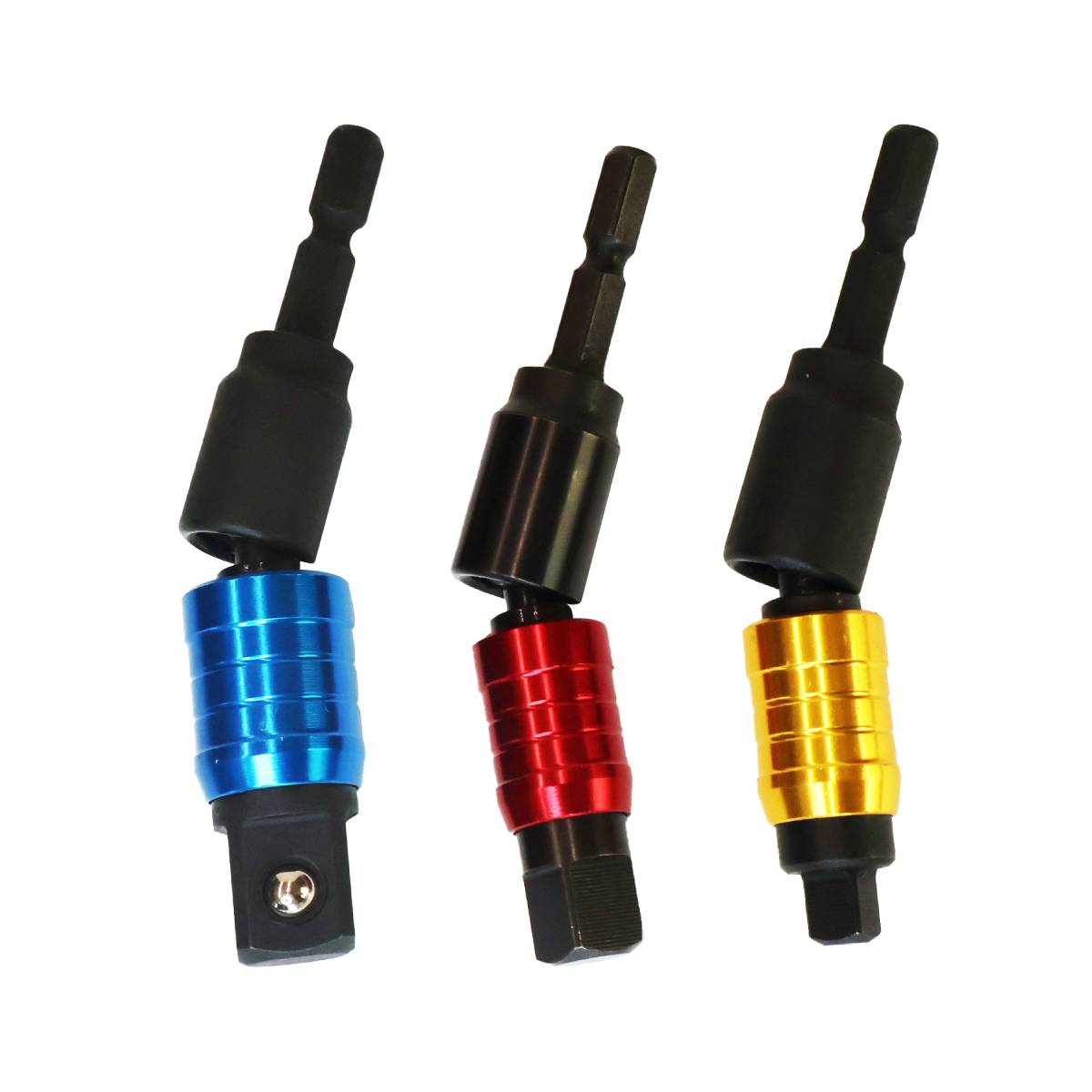 1/4" Hex Shank to 1/4" 3/8" 1/2" Square Socket Drives