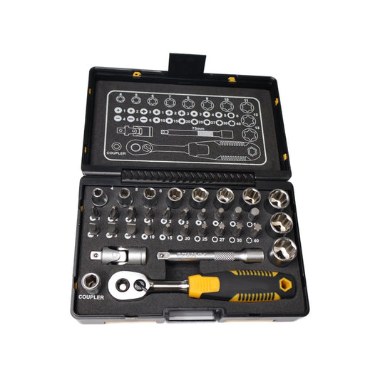 34 Pcs 1/4" Bit Socket Set
