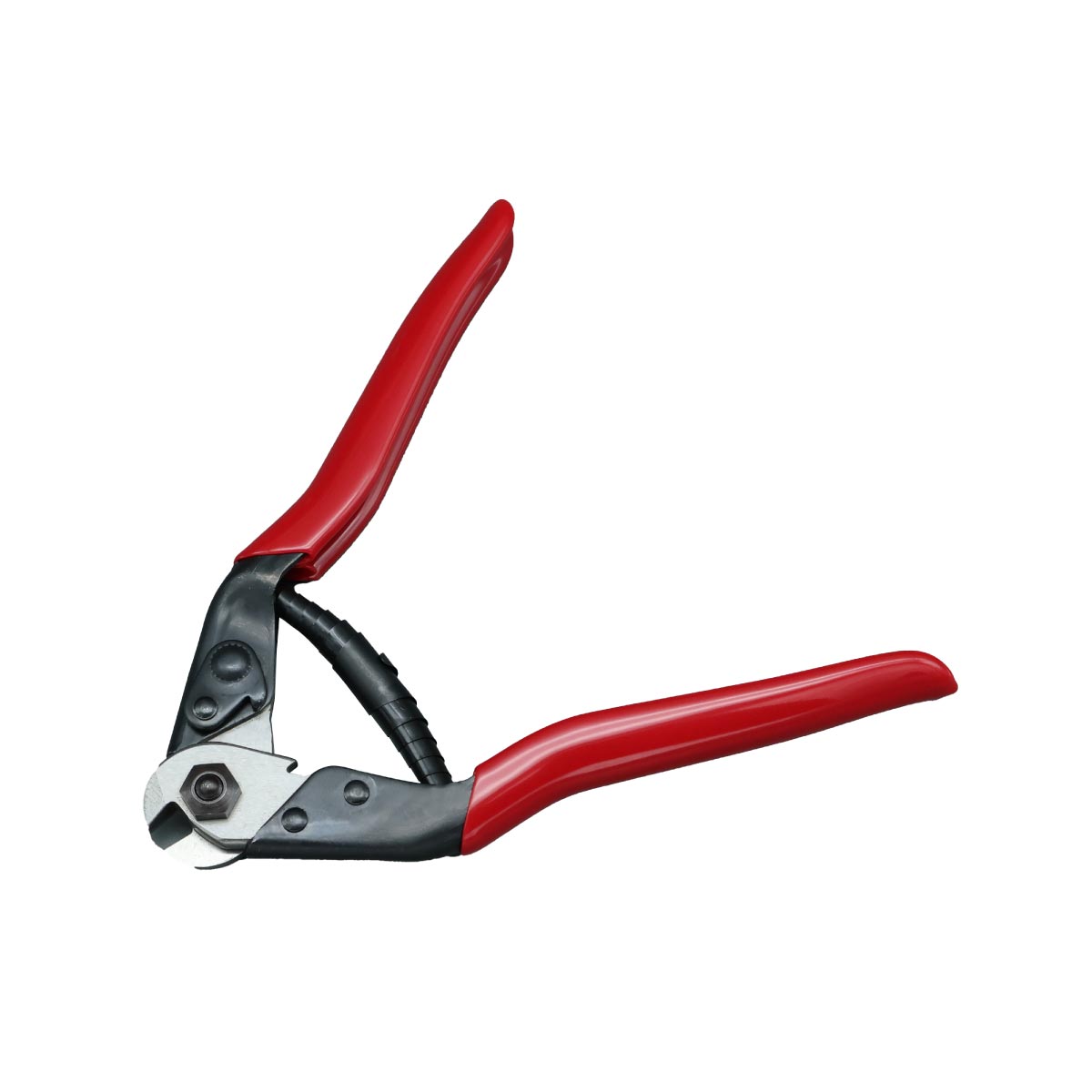 8-Inch Stainless Steel Cable Wire Rope Cutter - Red Handle, Cuts 1/8" Soft Steel